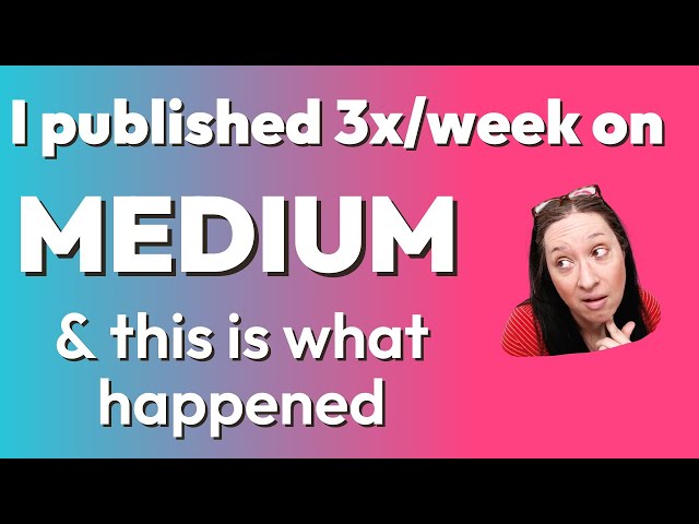 I published 3x/week on Medium and this is what happened | Writing on Medium