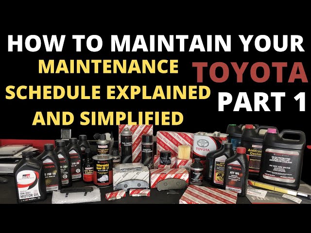 How to maintain your Toyota Part 1 : Engine oil and Filters