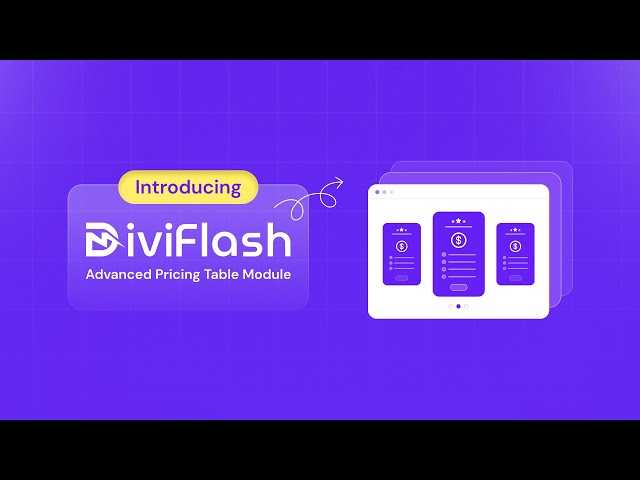 Introducing DiviFlash Pricing Table Module: #1 Divi Pricing Table Plugin