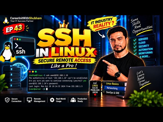 🔐 SSH क्या है? Linux में SSH Keys Generate और Configure करना सीखें (हिंदी में Full Guide)