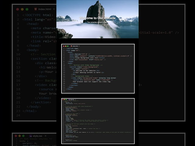 How to Add a Video Background with Text
