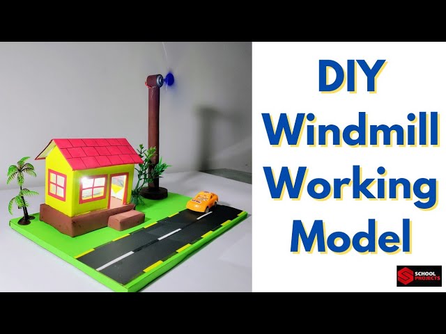 How To Make a Working Model Of Windmill or Wind Turbine School Project/ Science School Project