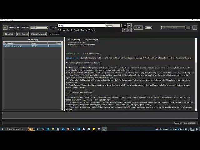 prochat LLM. creating my own desktop LLM