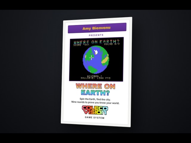ColecoVision - Where on Earth?