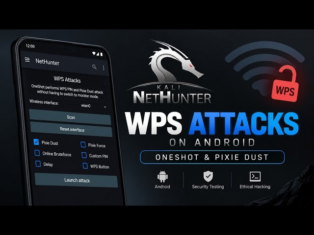 Kali NetHunter WPS Attacks on Android | OneShot & Pixie Dust WiFi Security Testing