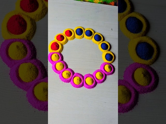 simple 😂😁rangoli | satisfying rangoli | ASMR#rangoli​​ #rangolidesigns​​ #indianart​​ #asmr​