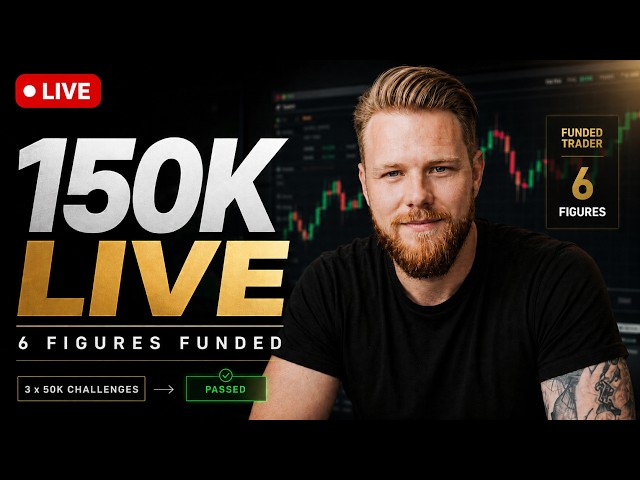 LIVE TRADING: Passing 150k in Prop Firm Challenges with a Six Figure Funded Trader