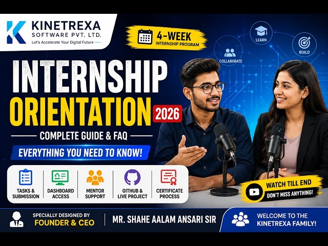 Kinetrexa Internship Orientation 2026 | Complete FAQ, Tasks, Certificate & Submission Guide