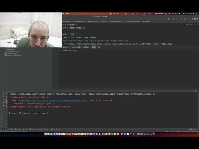 Using Financial Modeling Prep API + Python to print out historical stock prices