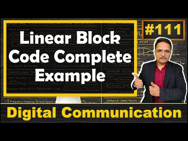 Linear Block Code Complete Example | Step by Step Solutions