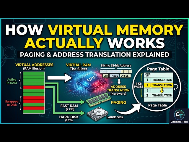 How Virtual Memory Actually Works (Paging & Address Translation Explained)