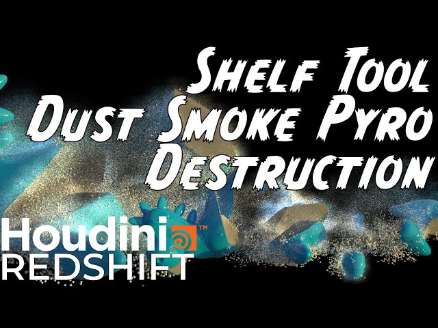 Dust Pyro Smoke from Destruction Simulation using Houdini's Shelf Tool