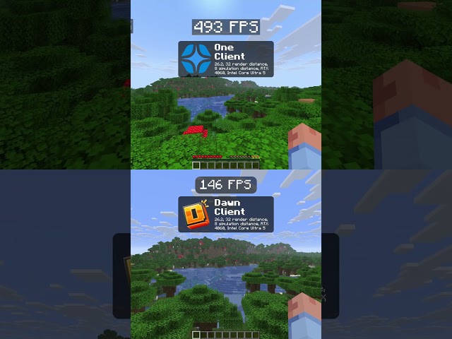 OneClient vs Dawn/Feather 👀🫡 #minecraft #minecraftclient #gaming #oneclient #featherclient