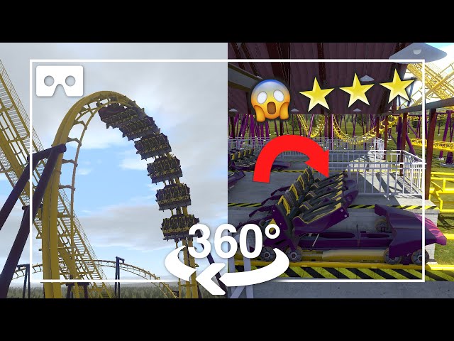 VR 360 Roller Coaster Ride 4K-Coaster "Parasite" with falling seat [360 °]