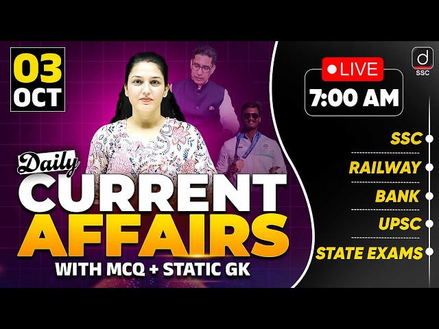 Current Affairs Today | 03 October 2026 Current Affairs | SSC Current Affairs 2026 | by Namu Ma'am