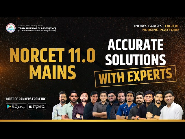NORCET 11.0 Mains Paper solution with Accurate Question and answer  ||  #tncnursing #aiimstopper
