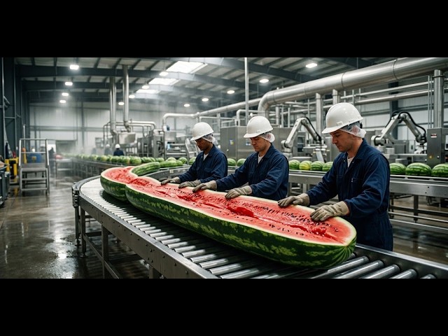 Inside the Giant Watermelon Juice Factory | Millions of Watermelons to Fresh Juice