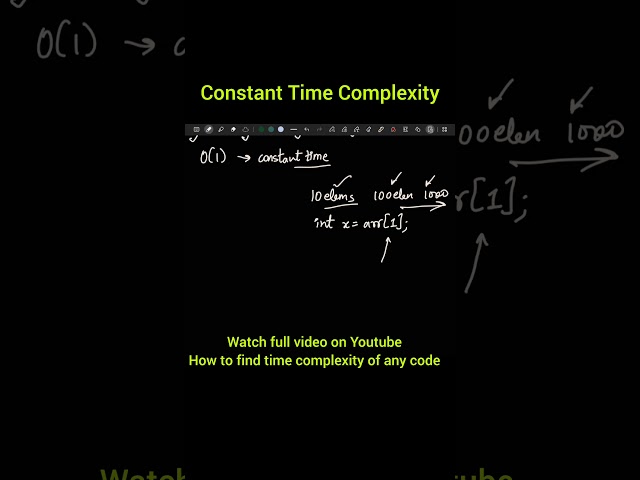 O(1) Time Complexity? | Constant Time Explained #DSA
