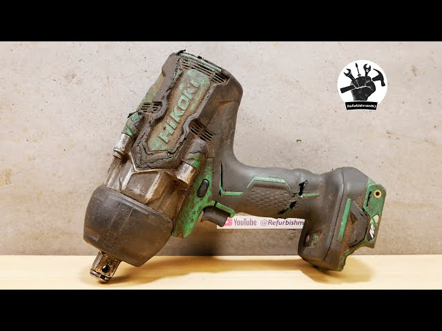 From Junk to BEAST: HIKOKI WR36DA Full Restoration (DIY Battery, Metal Repair & Sandblasting)