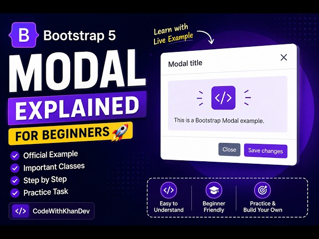 Bootstrap Modal Made EASY 🚀 | Complete Modal Tutorial for Beginners | Bootstrap 5