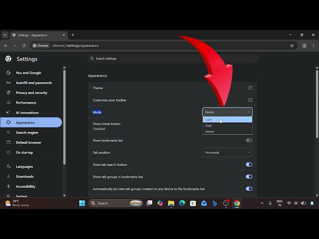 How to Change Chrome to Dark Mode, Light Mode or Device Default