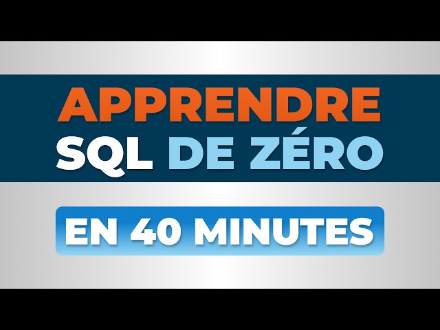 Learn SQL in 40 minutes - Complete Beginner Course (4K)
