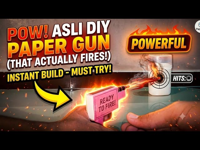 Sabse Powerful Paper Gun Kaise Banaye? 🎯 (100% Working) #shortsfeed #shorts #trending