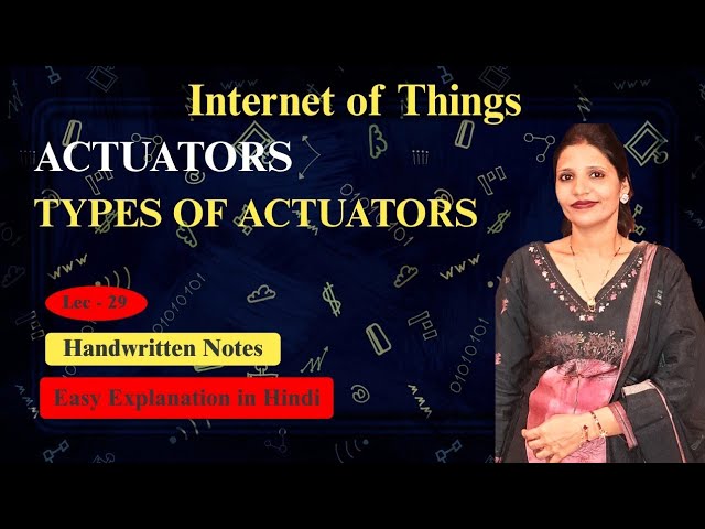 Actuators and Types of Actuators in IoT | What is an Actuator? | IOT Course