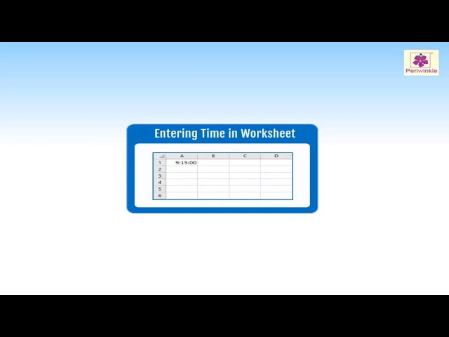 Time | Excel | Computer Training | Periwinkle
