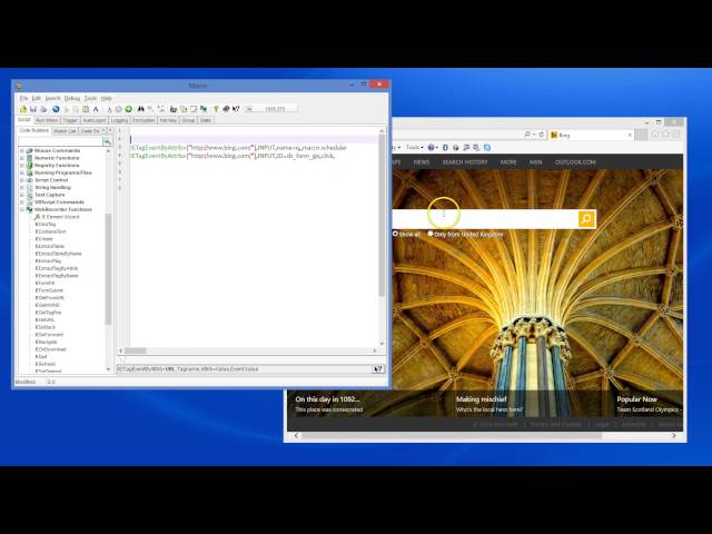 Using Macro Scheduler's Find IE Element Wizard