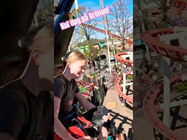 Kul dag på @gronalundstivoli ! 🎢 #noraochpappa #grönalund #rollercoaster