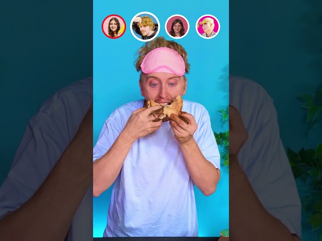 PB&J Blindfolded Challenge!🥜🫟🥪 #fyp #justameerah #peanutbutterandjelly #sandwich