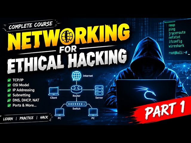 Networking for Ethical Hacking 🔥 Complete Course Part 1 |Networking From Zero to Advanced #kalilinux