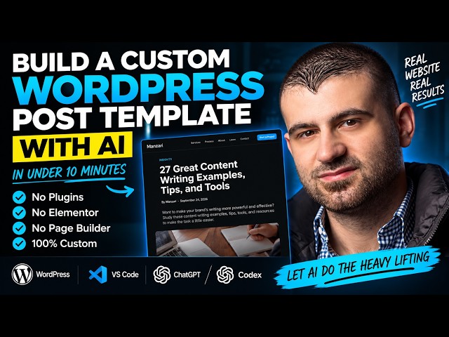 Build a Custom WordPress Post Template with AI — No Plugins or Page Builder