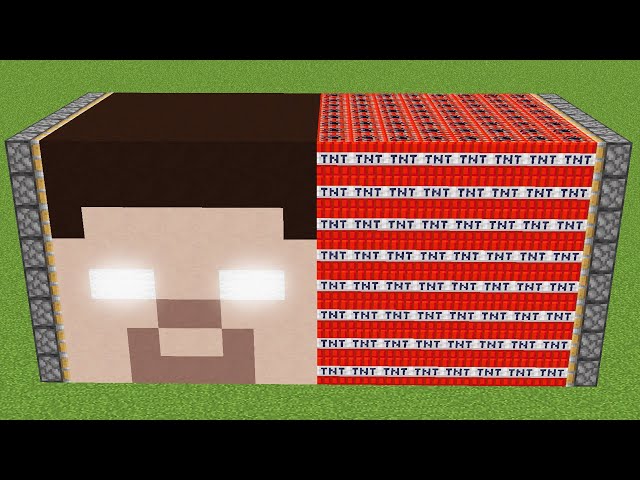 herobrine head +1000 tnt = ???