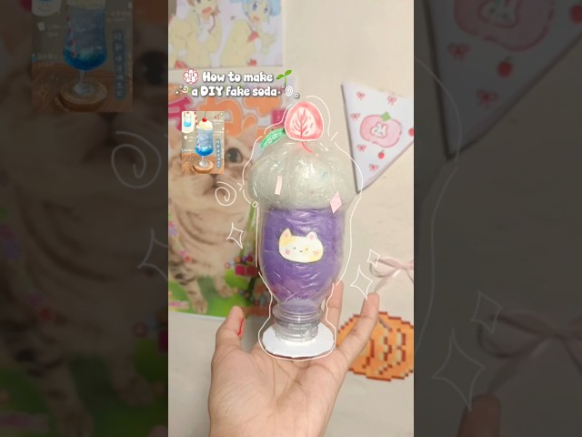 DIY fake soda⋆🌱˚꩜｡|#diy #japanese #soda #shorts #trending #viral #ideas #kawaii