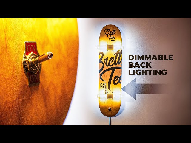 Hand-painted Skateboard Wall Light with LED Backlight