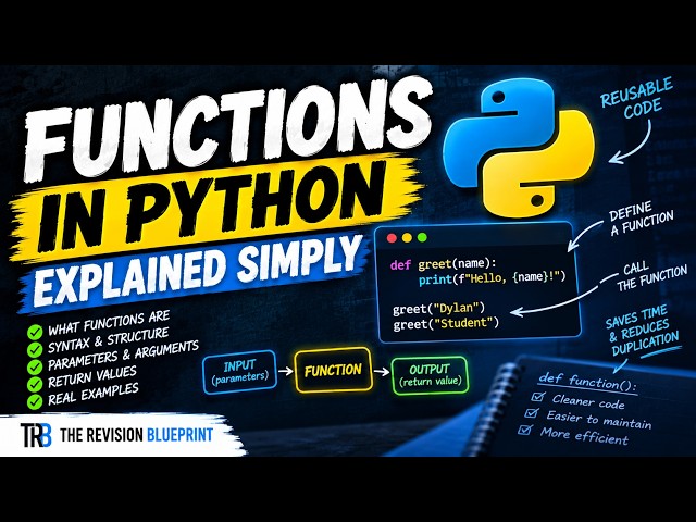Python Functions Explained Simply | Beginner Guide