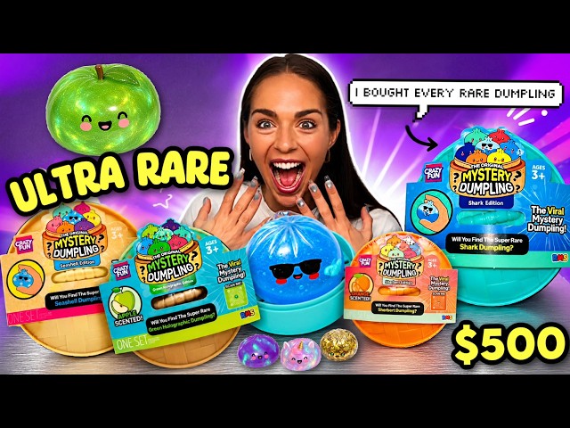 Opening EVERY Rare Viral Dumpling Series Ever Made ($500 Challenge) ⭐🌈🥟
