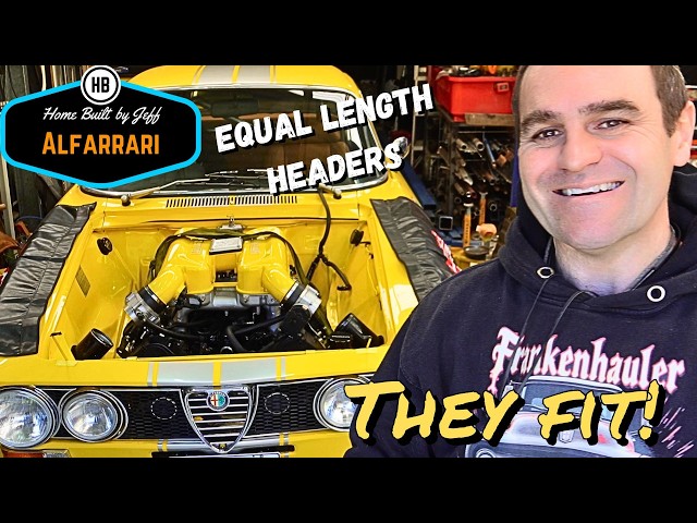 We have complete equal length, stepped headers! - Ferrari engined Alfa 105 Alfarrari build part 243
