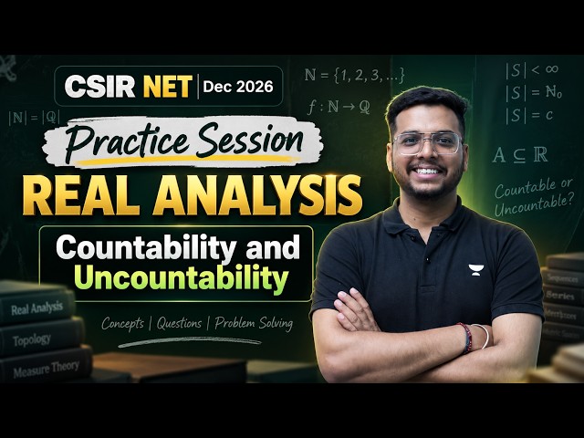 CSIR NET Mathematics Dec 2026 | Countability and Uncountability CSIR NET | Practice Session
