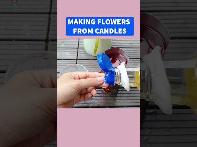 How to make flower candle  #diy #tipsandtricks #craft