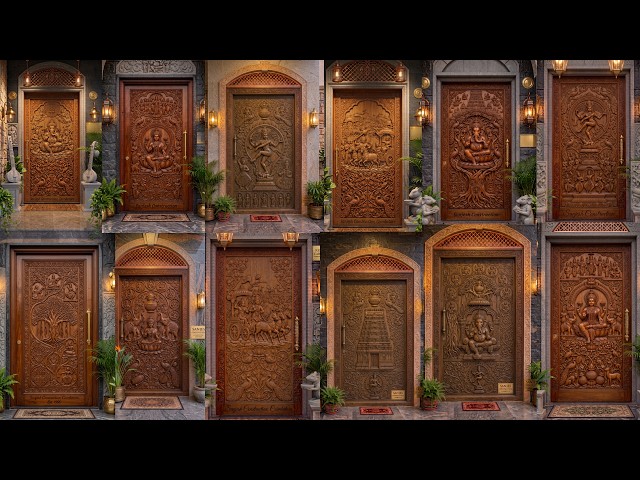 Ultra-Luxury Wooden Main Door Design Ideas | Modern Villa Entrance Styles | Sanjesh Construction