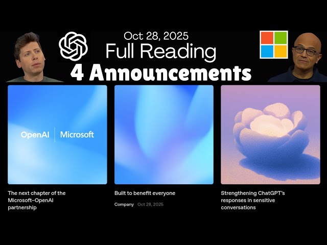 Reading OpenAI’s Updates: GPT-5, Sensitive Chats, and the Future with Microsoft🎙️