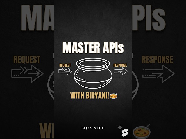 APIs Explained Using Biryani 🍛 | REST API Basics in 60 Seconds