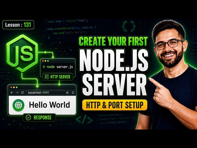Node.js Tutorial: Create Your First HTTP Web Server & Fix Port Errors (Beginners Guide)
