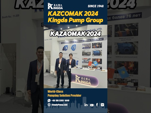 Join us at Kazcomak 2024! Kingda Pump Group will showcase high-efficiency slurry pumps for mining