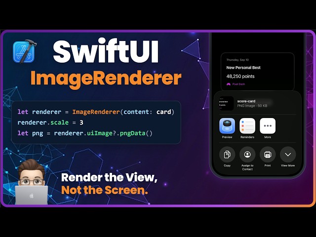 Export a SwiftUI View as an Image (ImageRenderer)