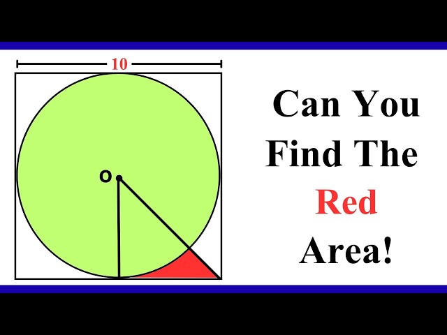 Most People Get This Wrong | RED Shaded Area Geometry Problem l Olympiad Exam