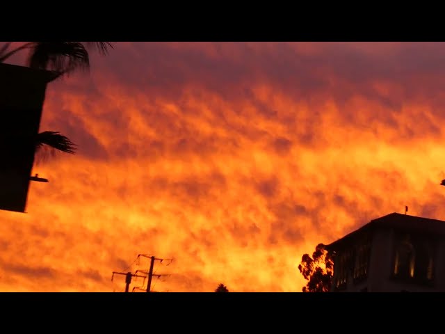 Fire Sky Sunset Clouds Sunset Blvd Los Angeles California September 26, 2026